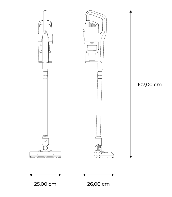 AIWA Vacuum Cleaner ZENKAISUI EASY-measures AIWA Vacuum Cleaner ZENKAISUI EASY-measures